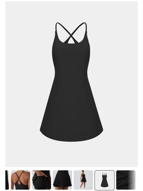 HALARA Black Crossback Mini Dress